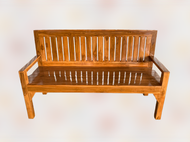 SP888 - ม้านั่งยาว ขนาด กว้าง60*ยาว200ซม. ไม้สัก (หัวเหลี่ยมแนวตั้ง)