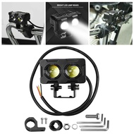 ไฟภายนอกของรถ SunnE โคมไฟคู่ลูกปัด DC12-85V ทั่วไปไฟกันน้ำ LED ไฟตัดหมอกเหมาะสำหรับรถจักรยานยนต์ออฟโ