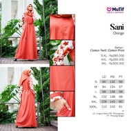 Gamis Katun Dewasa MUTIF SANI DUSTY PINK - ORANGE