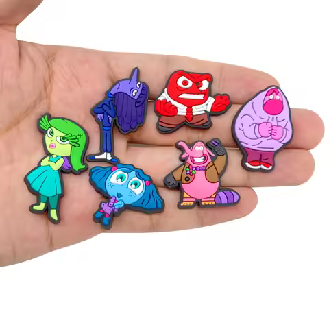 20pcs Inside Out 2 series PVC Shoe Charms Anger Sadness Envy Anxiety Clog Decor DIY Accessories For 