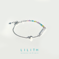 Lilith - Lucky Star Bracelet สร้อยข้อมือ กำไลข้อมือ รูปดาว หินนำโชค Moonstone amethyst