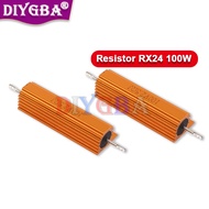 RX24 100W Aluminum Power Metal Case 0.01R-60R Wirewound Resistor  0.1R0.5R1R1.5R2R6R8R10R20R100R150R