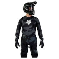 F0x Racing 180 bnkr Motocross Áo đi xe đạp thoáng khí xuống dốc MTB Tay áo dài xe máy áo phông dành 