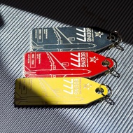 German AviationTag Zimbabwe Airlines Boeing 777 Airplane Leather Keychain Luggage Tag Pendant