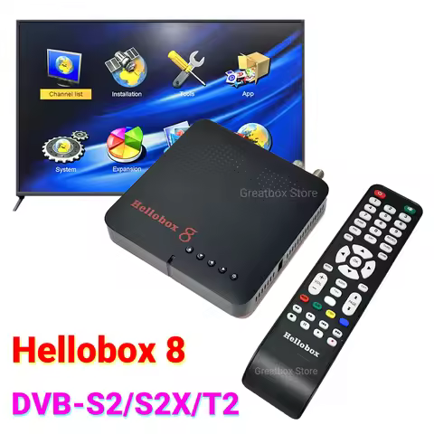 Hellobox 8 Satellite Receiver DVB Player Hellobox8 Built-in WiFi DVB-S2 S2X T2/C H.265 HEVC Full HD 