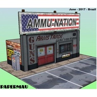 DIY Papercraft Diorama Ammu-Nation Gun Shop Paper Crafts