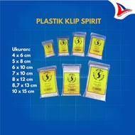 Plastik Klip Spirit 4x6, 5x8, 6x10, 7x10, 8x12, 8.7x13, 10x15 Cm Isi 100 Pcs