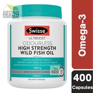 [Expiry: 03/2027] Swisse Ultiboost Odourless High Strength Wild Fish Oil 1500mg 400 Capsules