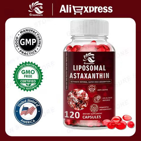 24 MG Liposomal Astaxanthin Capsule - Relieve Eye Fatigue, Improve Sensitive Skin, Restore Muscle Fu