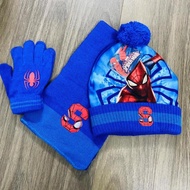 Baby wool scarves, beanie hats, spiderman gloves. Scarf and hat set for active boys - HOT - NEW NEWW