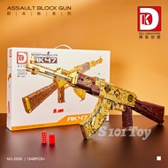 Military AK47 Building Block Toy Model Gun Shooting Elite 1548 Pcs DIY Assembly Gift for Adults Kids