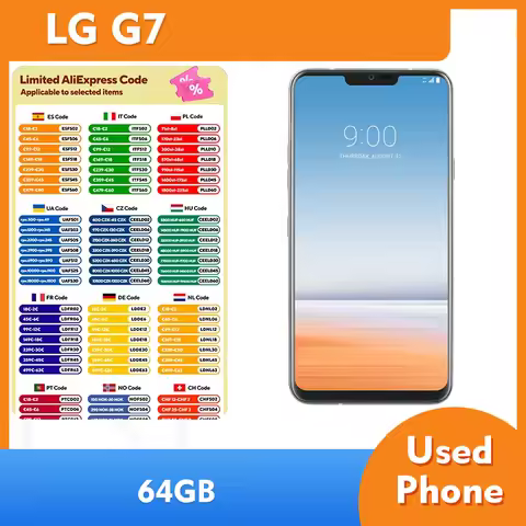 LG G7 ThinQ 4G 128GB ROM SmartPhone 3000mAh 3120x1440px 6.1inches 16MP Cameraoriginal used phone