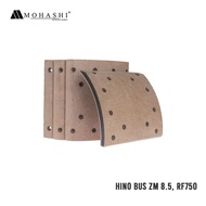 HINO BUS ZM 8.5" / RF750 216X15.5X194/210 12H R/8 47441-2940/2308-3566P MOHASHI BRAKE LINING (8PCS)
