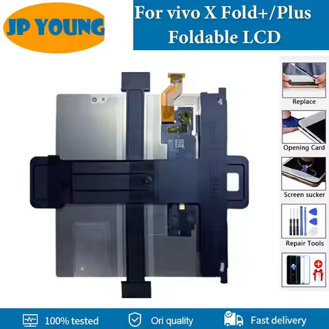 Original AMOLED 8.03" For vivo X Fold+ Foldable LCD Touch Screen Digitizer Assembly V2229A For vivo 