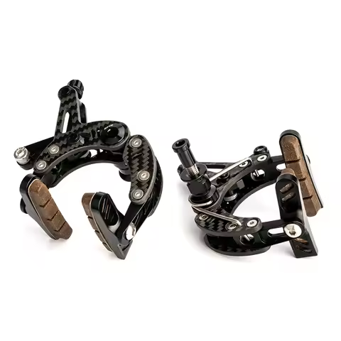 ZTTO Carbon Road Bike Brake Dual Pivot Calipers 158g Ultimate Lightweight Side Pull Rim Brake C Clip