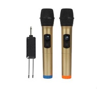 無線話筒一拖二麥克風-金色(JIY-E6)