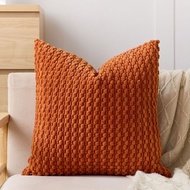 Throw Pillow Covers 18x18Inch Soft Corduroy Boho Stripe Decor Pillow Cover Couch Fluffy Pillow Cover