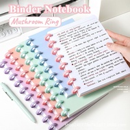 Binder Notebook A5/B5 Mushroom Buckle Loose Leaf Refill Binder Notebook Papers Notepads 80 sheets