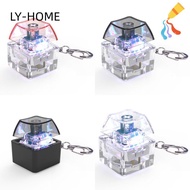 LIAOYING Fidget Keychain, Glowing Fingertip Clicks Finger Keyboard Caps, Relaxing Mechanical Switch 