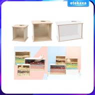 [Etekaxa] Hamster Sand Bath Box Hamster Bed Pad Acrylic Cage Shower Room for Syrian