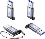 AVMAX USB to USB C Adapter 4 Pack,USBC Female to A Male Car Charger OTC Converter for Apple Watch Ul