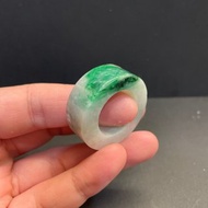 瀚玉珠寶 天然A貨翡翠 白底青玉圈 很美的綠色 特價出清 天然