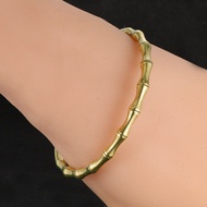 ~~ National Trendy Retro Brass Bamboo Bracelet Female Solid Brass Chinese Bracelet Adjustable Bracel