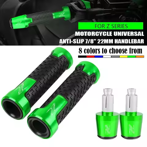 Motorcycle 7/8''22mm Non-slip Handlebar Grips Handle Bar Ends For Z250 Z300 Z400 Z500 Z650/RS Z750 Z