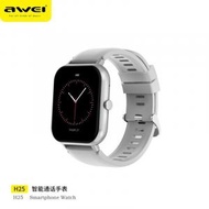 AWEI - 用維 智慧型手錶 H25 血壓 血氧 心率 監測通話IP67防水錶盤運動手錶(銀色)