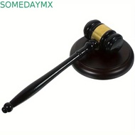 SOMEDAYMX Wooden Judge Hammer, Handcrafted with Sound Block Wood Adjudgement Gavel, Exquisite High Q