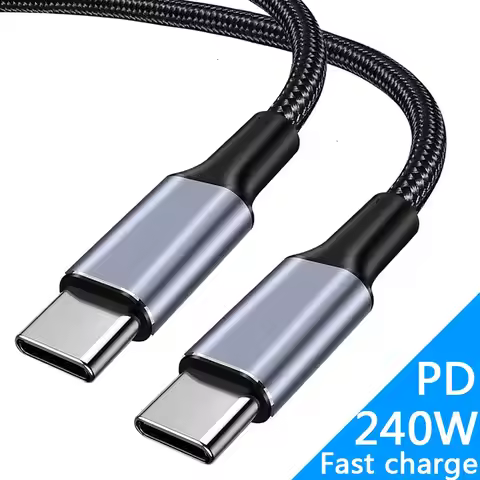 240W 100W USB C to Type C PD Fast Charging Cable for Xiaomi Samsung MacBook iPad Type C to Type C US