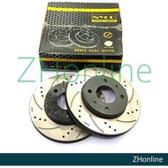 PROTON GEN2, PERSONA 2006-2015 - NYCO FRONT 266mm DRILLED & SLOTTED RACING BRAKE DISC ROTOR (2PCS) N