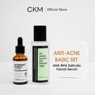 CKM VC Set Antioxidant Vitamin C facial & 32% AHA BHA Salicylic Acid Exfoliant Toner