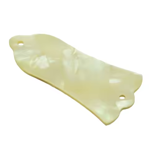 Dopro Real CUSTOM Natural Abalone Shell/White Pearl/Yellow Pearl Guitar Truss Rod Cover with 2/3 Hol