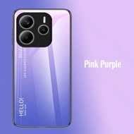 Jingsanc cho Redmi Note 14 5g vỏ điện thoại Gradient 9H kính cường lực đầy màu sắc vỏ viền nhựa TPU