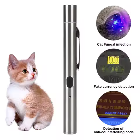 Skin Ultraviolet Light Cat Moss Tinea Light Pet Fungus Detection Waterproof Wood's Lamp UV Flashligh