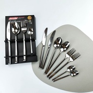 Portable 316 Stainless Steel Western Food Steak Cutlery Spoon 12-Piece Set Knife 18/10 Western Food 
