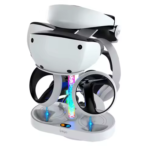 PG-P5V001 Magnetic RGB Charging Dock for PS5 Console & PS VR2 – Dual Controller Charger, Headset & G