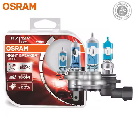OSRAM H7 H3 H4 H1 12V 60W Night Breaker Laser Halogen H8 H11 HB3 9005 HB4 9006 Auto Headlight Bright