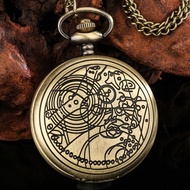 {Miracle Watch Store} Bronze Big Pocket Watch Men Quartz Pocket Watch Necklace Pendant Movie Hero Themed Cosplay Gift for Male Reloj De Bolsillo