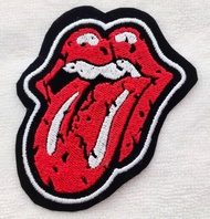 อาร์ม ตัวรีด ตัวรีดติดเสื้อ อาร์มติดเสื้อ patch embroidery วงดนตรี ลาย โรลลิ้ง สโตน Rolling Stone Band Sticker สติ๊กเกอร์ สำหรับตกแต่งเสื้อผ้า