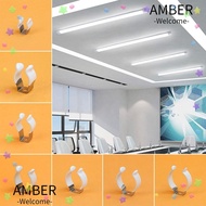 AMBER 5Pcs Spring Terry Clip, Clamp Holders With Rubber Protection Lamp Tube Clip, Durable Fixing Cl