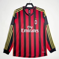 Retro 13-14 season AC Milan long sleeved home and away jersey, football card, Carlo, Naldi, O'Martin
