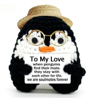 Gifts for Him Her Boyfriend Girlfriend Crochet Penguin Present Anniversary Wedding Birthday Romantic