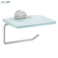 Kệ để giấy vệ sinh có mái che thủy tinh inox 304 Hobby home decor G16