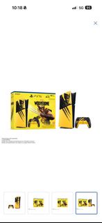 PlayStation 5 PS5 Silm 數位版－＜漫威狼人）戰 鬥黃色限量版主機同捆組