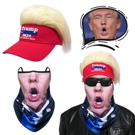 Donald Trump 2024 Hat and Mask with Wig - Trump Make America Great Again Maga Hat -Unique Trump Gift
