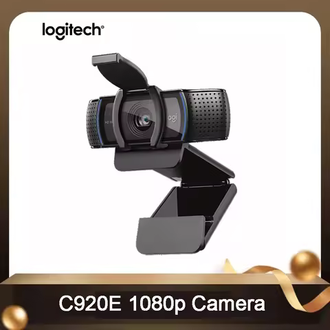 Logitech C920E 1080p HD camera with microphone autofocus for live streaming computer beauty conferen
