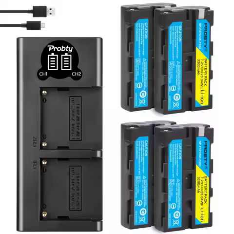NP-F550 NP-F330 NP F550 NP F330 Camera Battery + LED Dual USB Charger for Sony NP-F550 NP-750 YONGNU