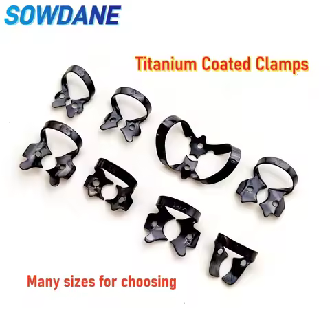 1 piece Titanium Black coated Dental Rubber Barrier Clip Most Popular Dam Clamps Dental Restoration 